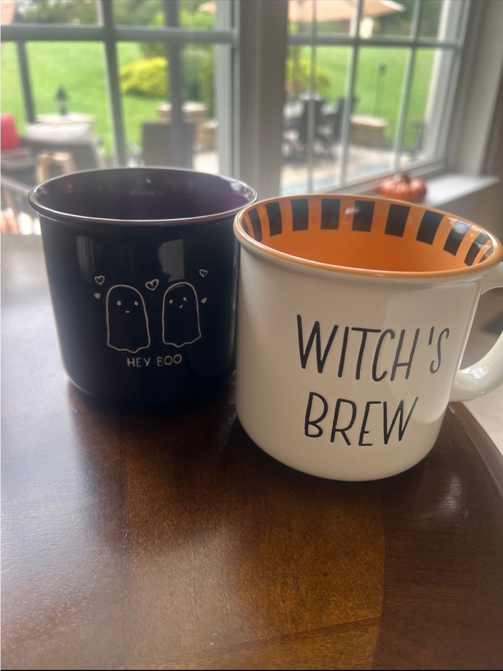 Target Halloween Ceramic Mugs in White, Orange and Black